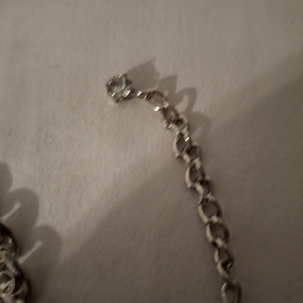 Silver Color Girl's Chain And Rhinestone Belt - Picture 3 of 4